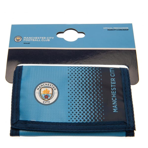 Manchester City FC Fade Design Touch Fastening Nylon Wallet