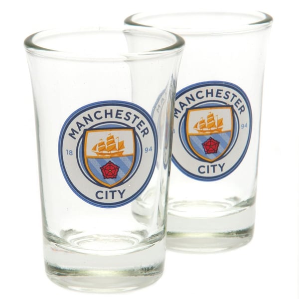 Manchester City FC Shot Glass Set (Pack Of 2)