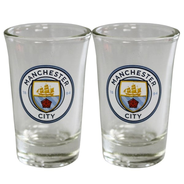 Manchester City FC Shot Glassæt (pakke med 2) Manchester City FC Shot Glassæt (pakke med 2)