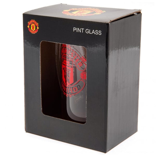 Manchester United FC Crest Glass Tankard