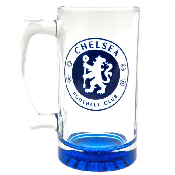 Chelsea FC Crest Glass Tankard