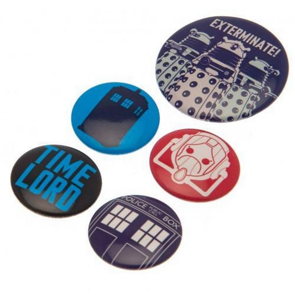 Doctor Who Badge Set (Pack of 5)