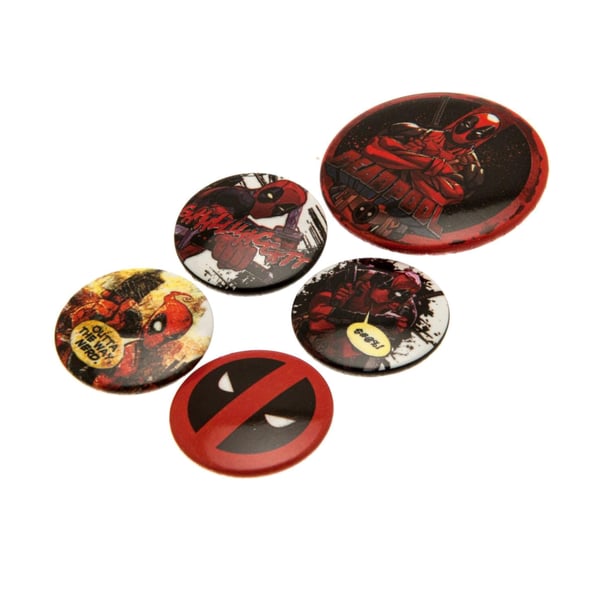Deadpool Button Badge Set (Set Of 5)
