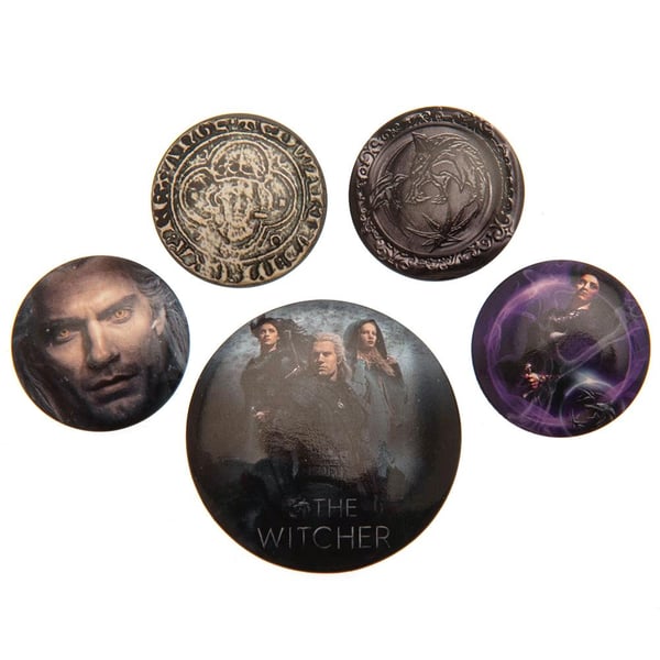 The Witcher Button badge sæt The Witcher Button badge sæt