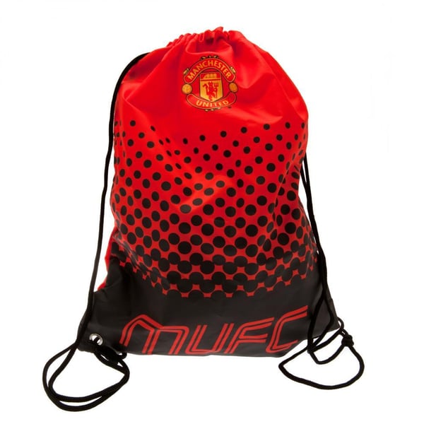Manchester United FC -logolla varustettu kiristysnyörilaukku