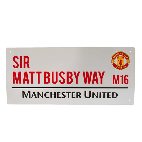 Manchester United FC Sir Matt Busby Way Gatuskylt