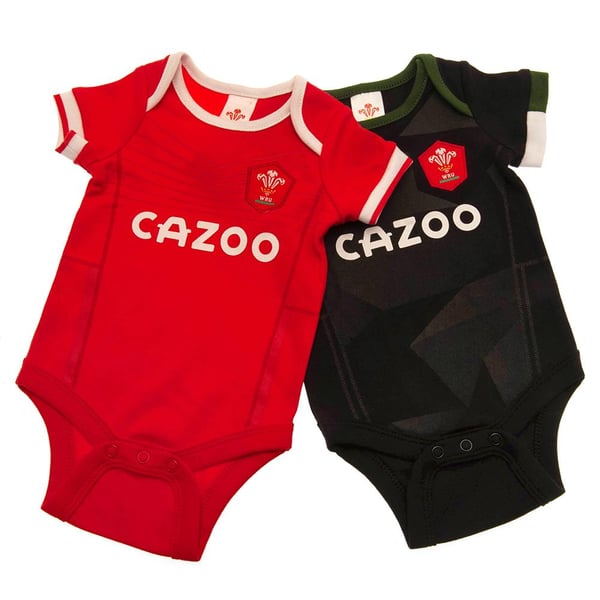 Wales RU Baby Bodysuit (Pack of 2)