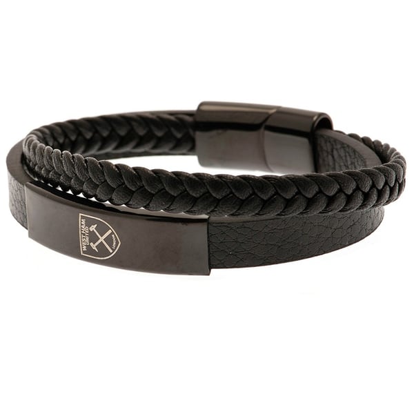West Ham United FC Leather Crest Bracelet