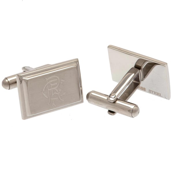 Rangers FC Scroll Crest Stainless Steel Cufflinks