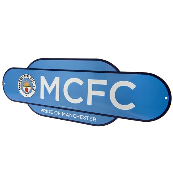 Manchester City FC Retro Hanging Sign