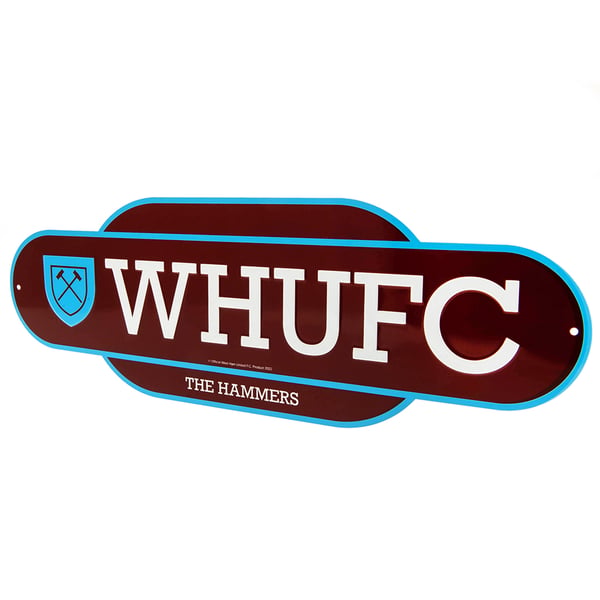West Ham United FC Retro Hanging Sign