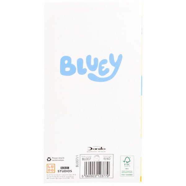 Bluey Pidetään hauskaa -syntymäpäiväkortti