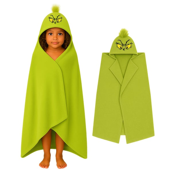 The Grinch Childrens/Kids Wrap Blanket Hoodie