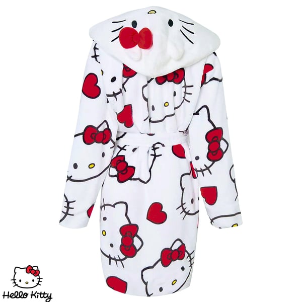 Hello Kitty naisten 3D-korvallinen fleecetakki
