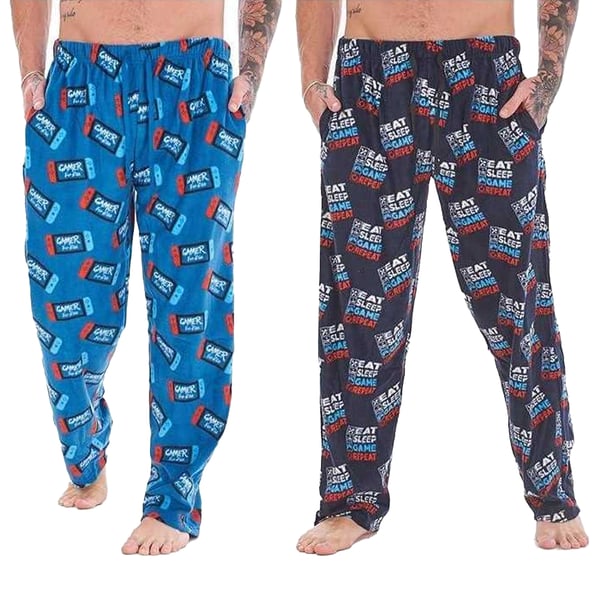 Keanu Mens Gamer Pyjama Bottoms (Pack of 2)
