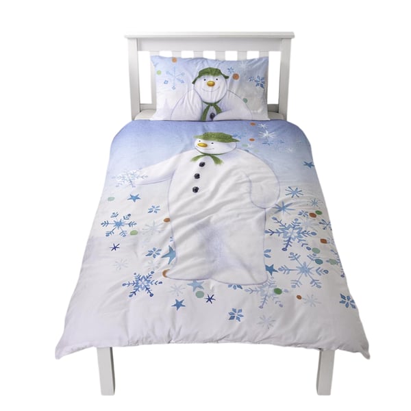 The Snowman Winter Sun Christmas Reversible Duvet Cover Set