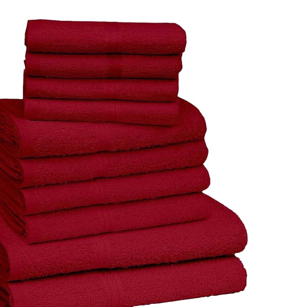 K Collection Egyptian Cotton Towel Set (Pack of 10)
