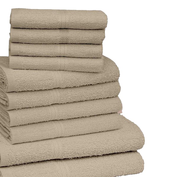 K Collection Egyptian Cotton Towel Set (Pack of 10)