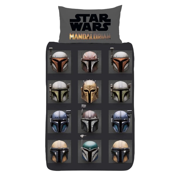 Star Wars The Mandalorian Helmet Reversible Duvet Set