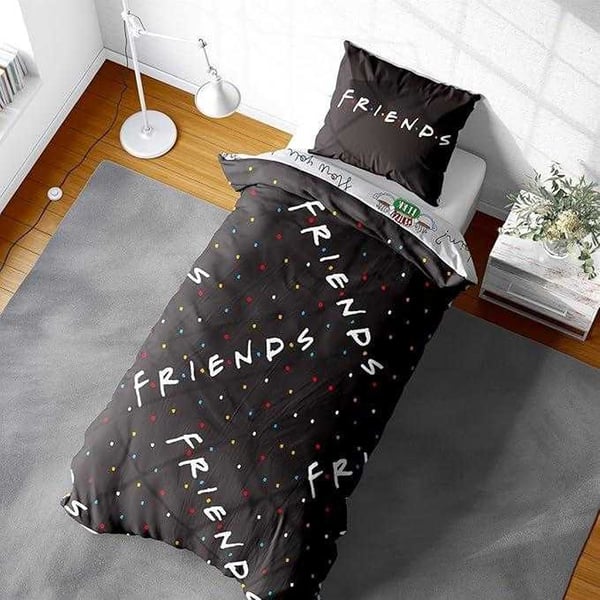 Friends Logo Vändbart Påslakanset