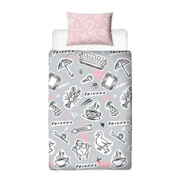 Friends Coffee Reversible Duvet Set
