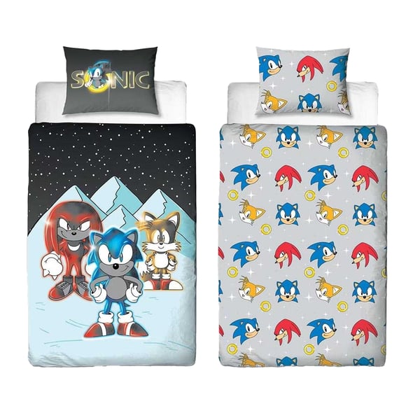 Sonic The Hedgehog Snow Vändbart Påslakanset
