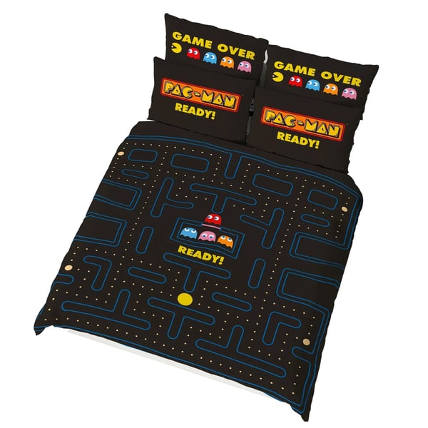 Pac-Man Maze Käännettävä Pussilakanasetti