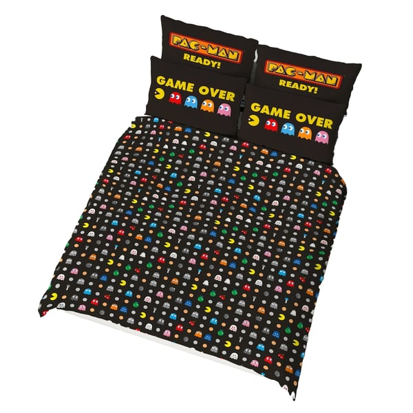 Pac-Man Maze Käännettävä Pussilakanasetti