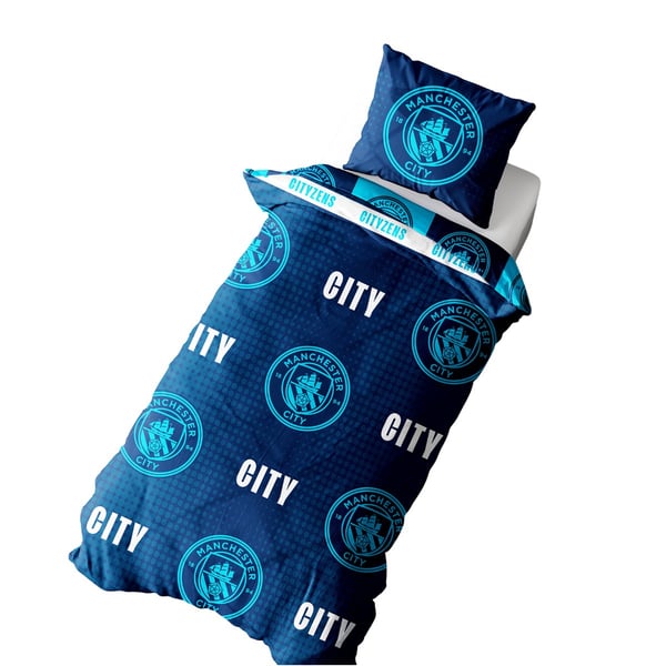 Manchester City FC Crest Reversible Duvet Set