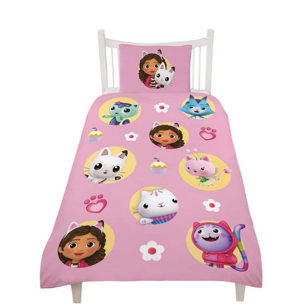 Gabby's Dollhouse Reversible Gabby and Friends Duvet Set