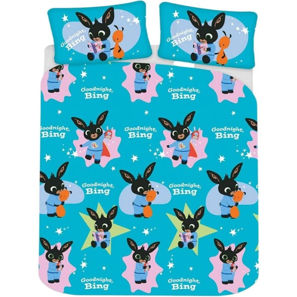 Bing Bunny Hoppity Voosh Vändbart Påslakanset