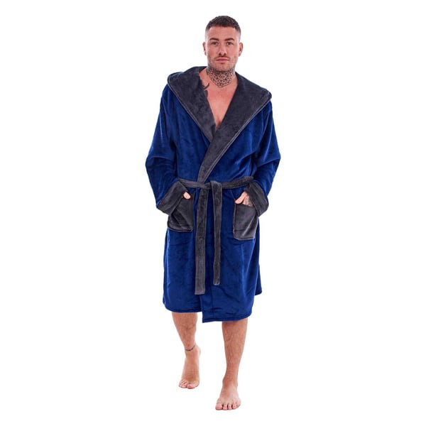 Keanu Mens Fleece Dressing Gown