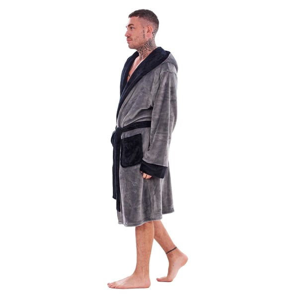 Keanu Mens Fleece Dressing Gown