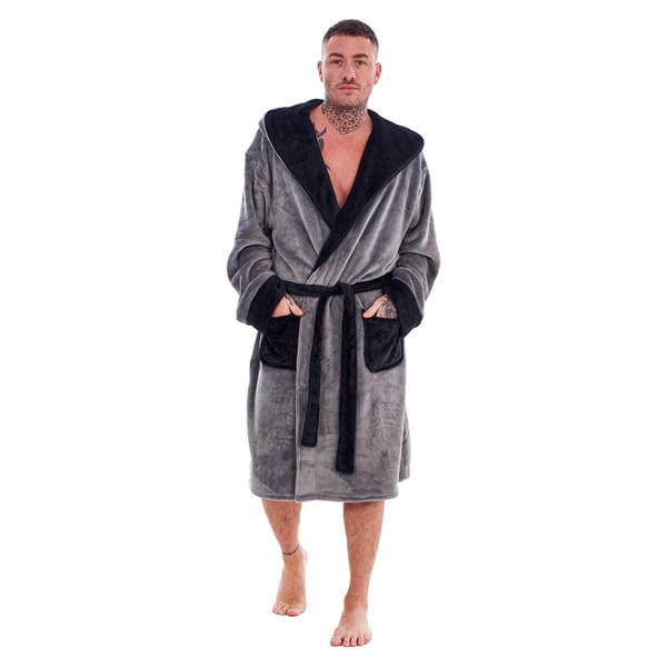 Keanu Mens Fleece Dressing Gown