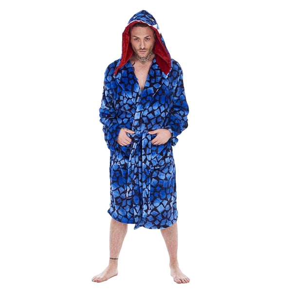 Keanu Mens Raptor Fleece Dressing Gown Keanu Mens Raptor Fleece Dressing Gown