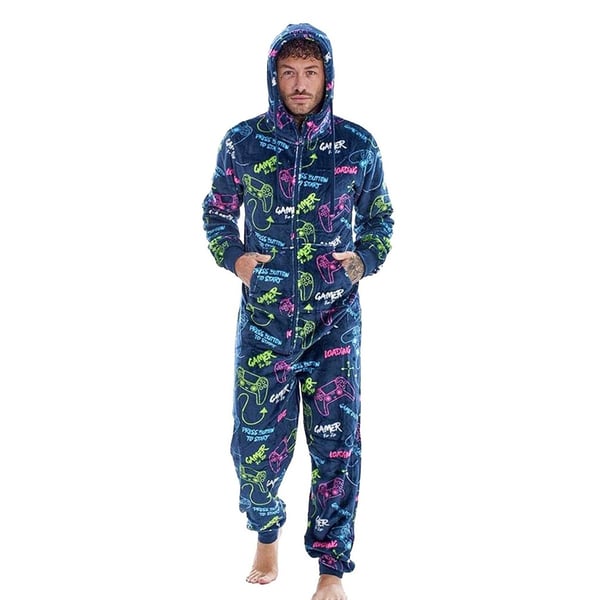 Floso Jumpsuit i fleece med spelkontroll för män