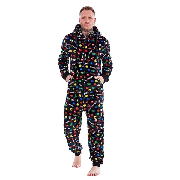 Floso Mens Game Controller Fleece Jumpsuit