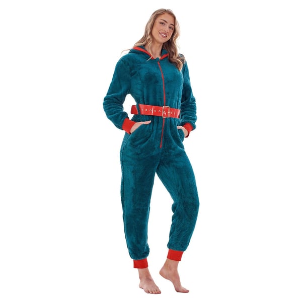 Keanu Womens/Ladies Elf Fleece Hooded Jumpsuit