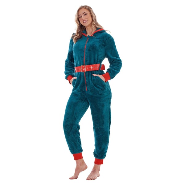 Keanu Womens/Ladies Elf Fleece Hooded Jumpsuit