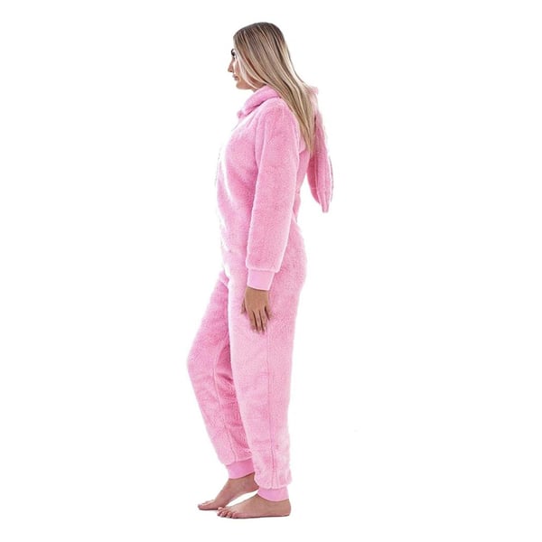 Keanu Womens/Ladies Bunny Ears Fleece Hooded Jumpsuit
