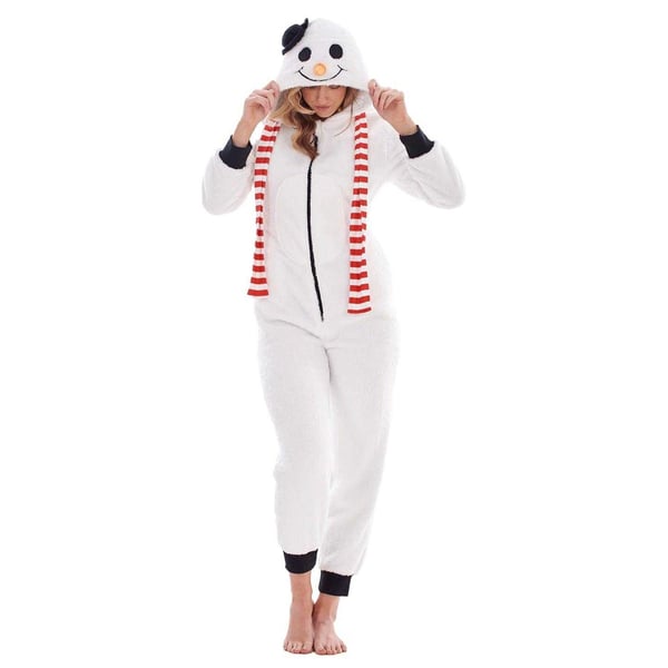 Keanu Womens/Ladies Snowman Fleece Jumpsuit