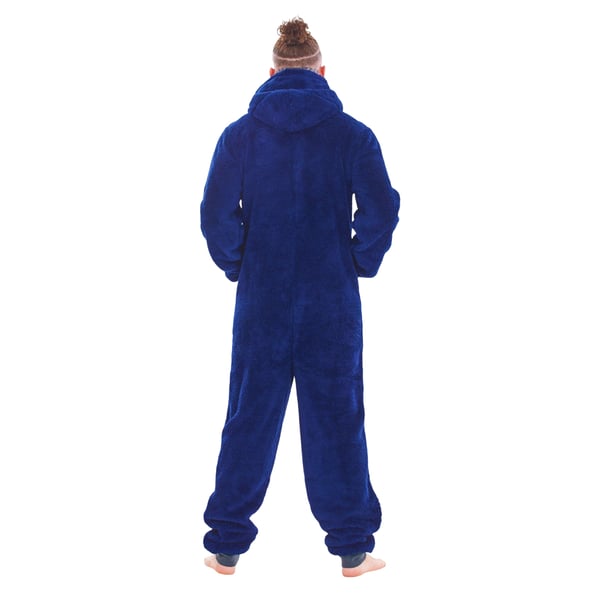Keanu Mens Hooded Fleece Contrast Trim Jumpsuit