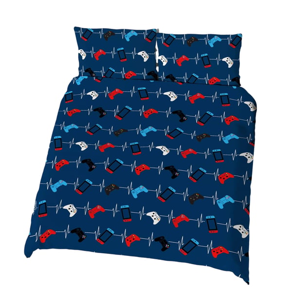 Floso Eat Sleep Game Repeat Reversible Duvet Set