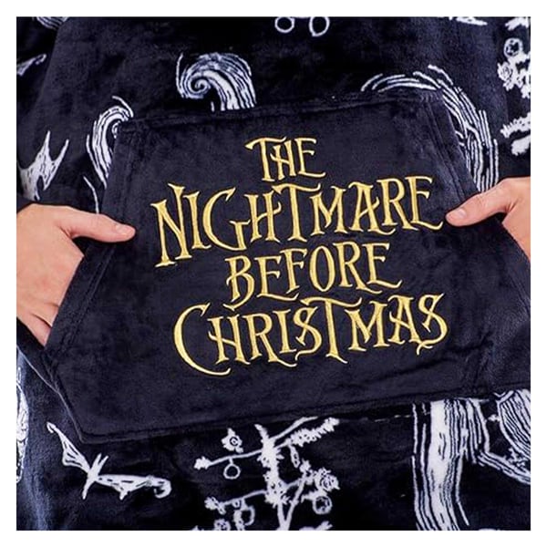 Nightmare Before Christmas Womens/Ladies Soft Sherpa Lined Oversized Blanket Hoodie