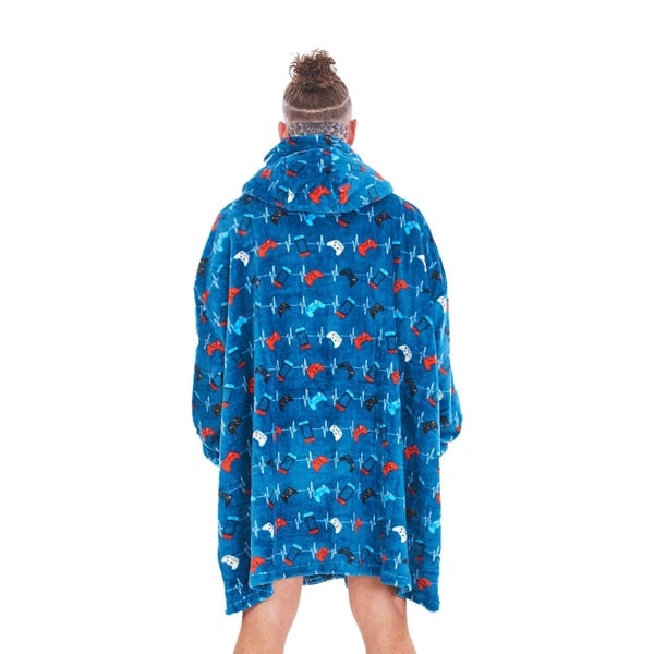 Keanu Childrens/Kids Game Over Game Controller Fleece Oversized Blanket Hoodie