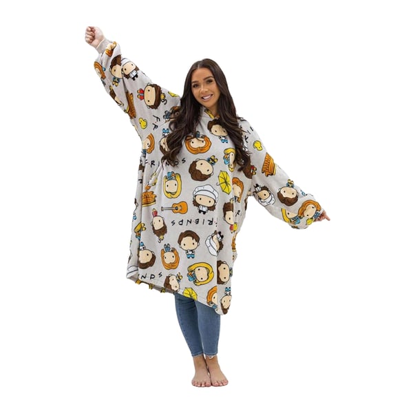 Friends Unisex Adult Fleece Sherpa Lined Oversized Blanket Hoodie