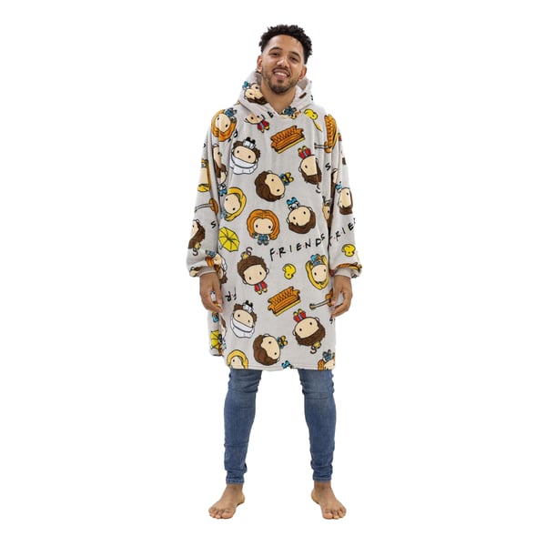 Friends Unisex Adult Fleece Sherpa Lined Oversized Blanket Hoodie