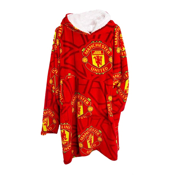 Manchester United FC Lasten/Nuorten Crest Fleece Ylisuuri Huupparipeitto
