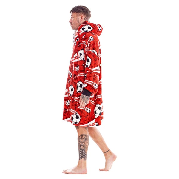 England FA Unisex Adult Its Coming Home Fleece Sherpa Lined Oversized Blanket Hoodie