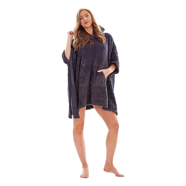 K Collection Womens/Ladies Ex Store Sherpa Lined Oversized Blanket Hoodie